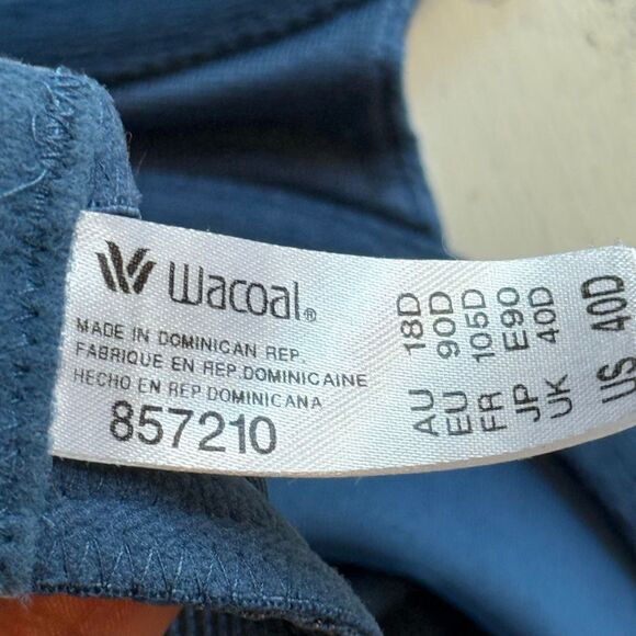 Wacoal dark teal Visual Effects Minimizer bra STYLE 857210 size 40D - Picture 2 of 12